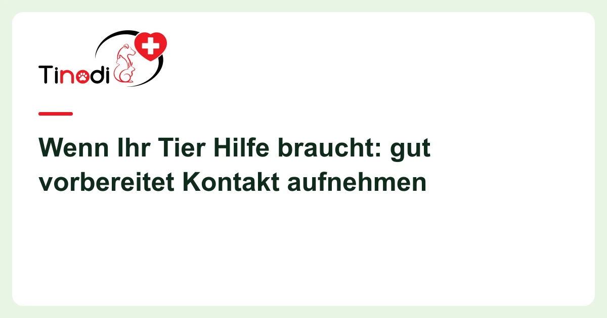 Titelgrafik: Kontaktplan für das Haustier — Wenn Ihr Tier Hilfe braucht: gut vorbereitet Kontakt aufnehmen