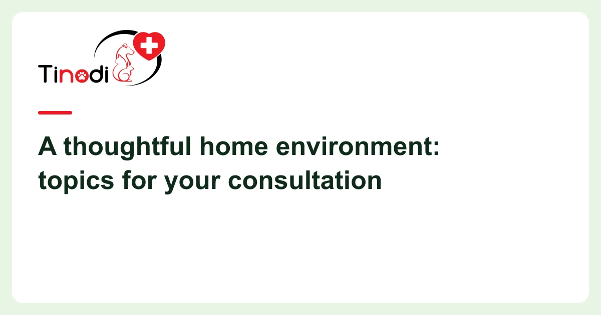 Article cover: home environment — A thoughtful home environment: topics for your consultation